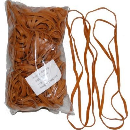 ENCORE PACKAGING Encore Packaging Large Rubber Bands, 1/4inW x 12in Circumference, Crepe, Approximately 55 Bands EP-4212